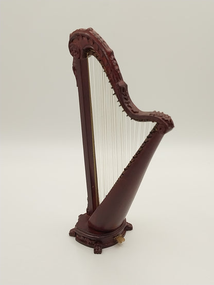 Palais Carved Harp with Chair, 2pc, Mahogany