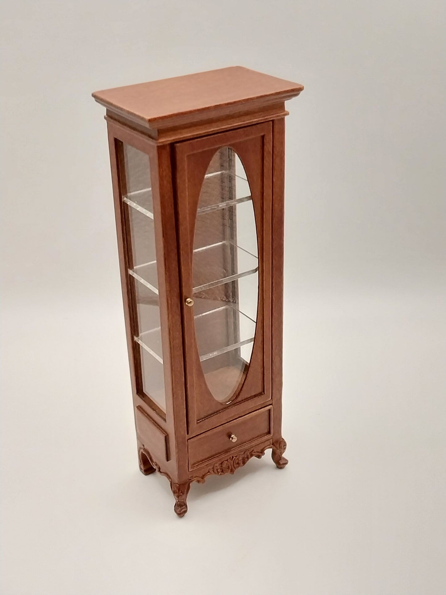 American Victorian Display Cabinet, Walnut, Small