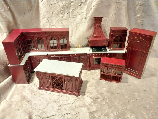 Chef Julia's Kitchen Set, Mahogany, 12pc