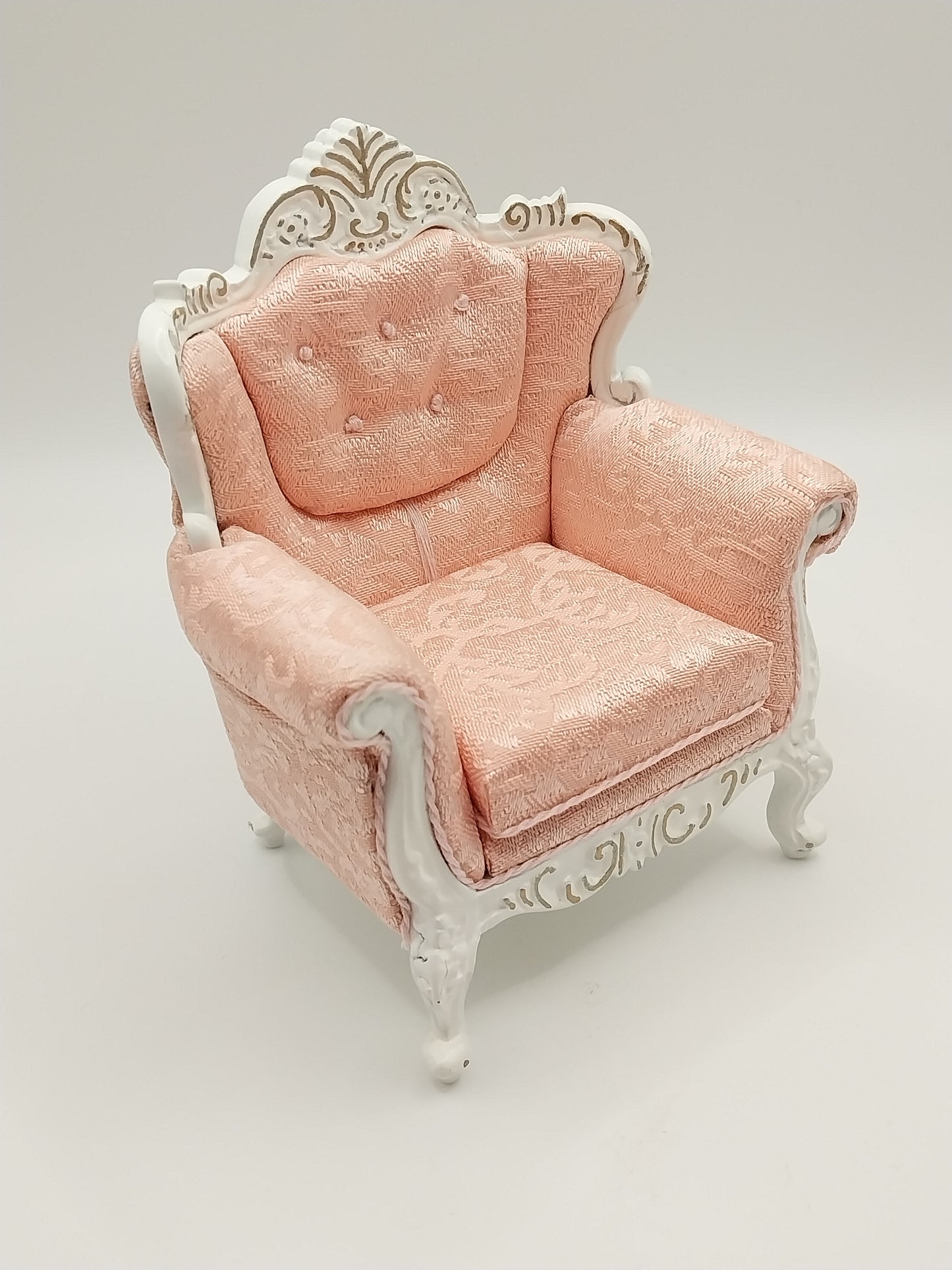 Louis XVI Rococo Baroque Settee & 2 Chairs, Pink