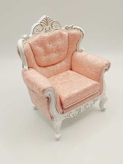 Louis XVI Rococo Baroque Settee & 2 Chairs, Pink