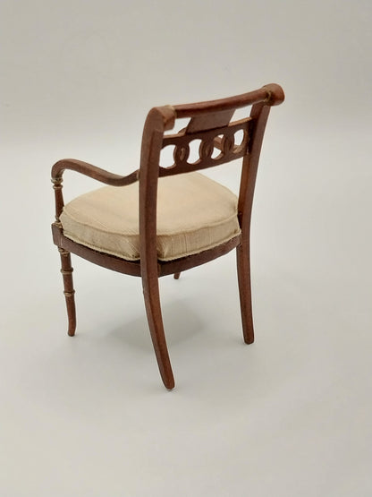 Empire Ring Chair, Walnut & Gold
