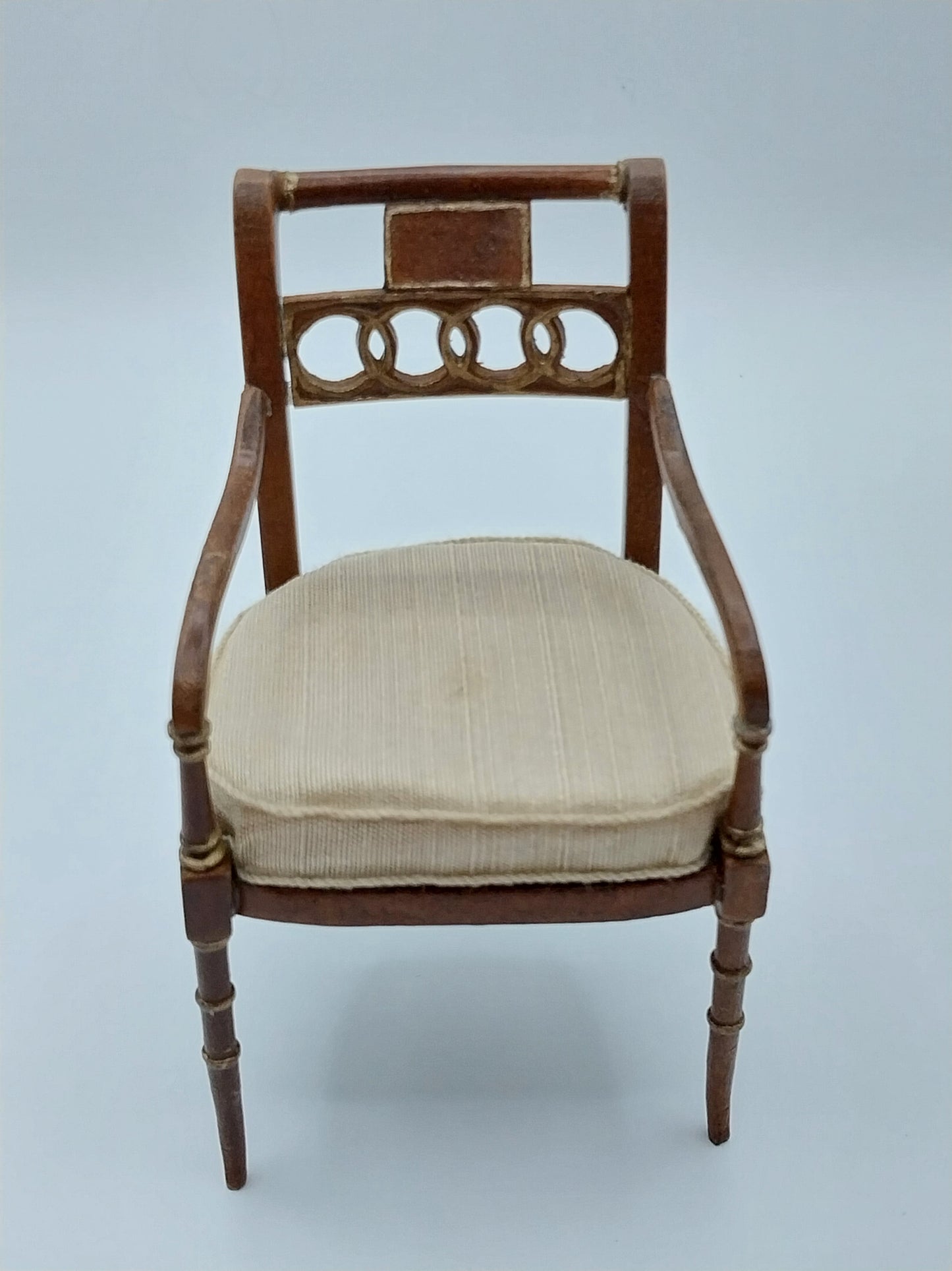 Empire Ring Chair, Walnut & Gold