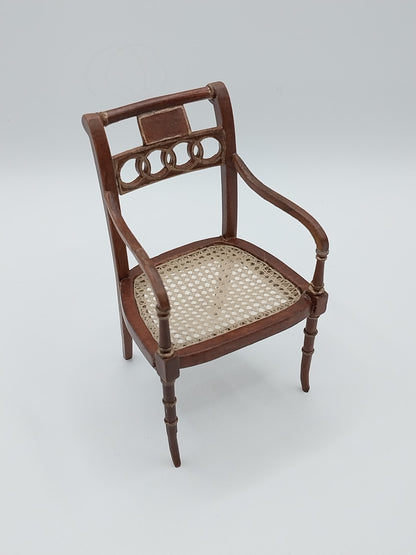 Empire Ring Chair, Walnut & Gold