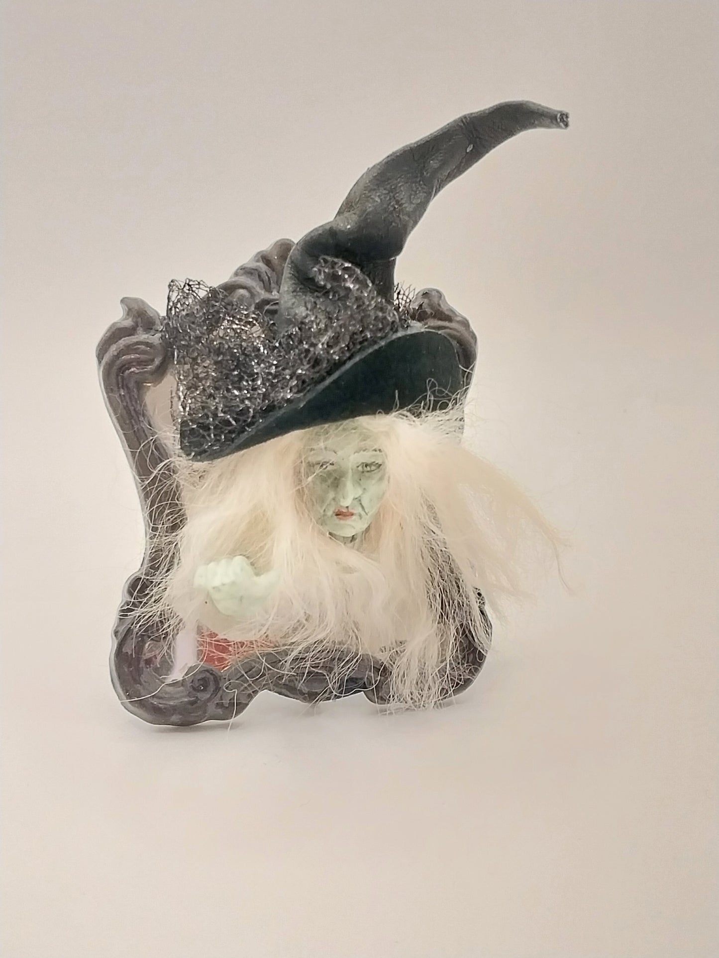 Mirror with Porcelain Witch