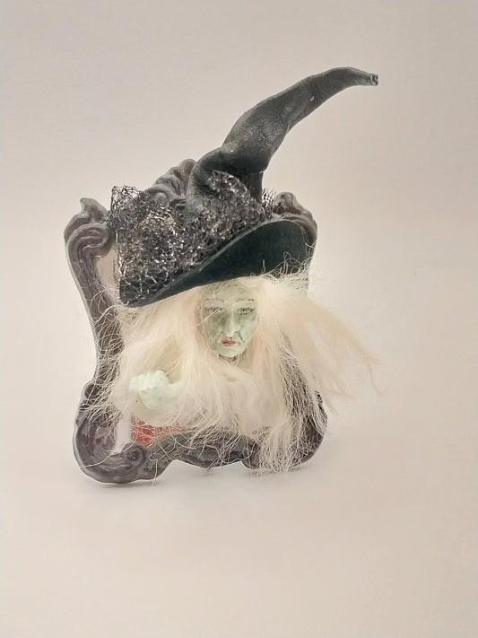 Mirror with Porcelain Witch