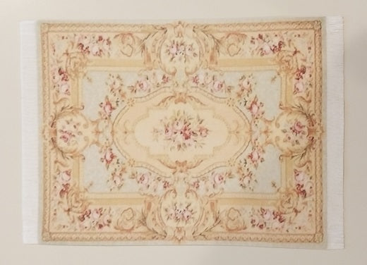 Rug, Oriental, Gold & Rose