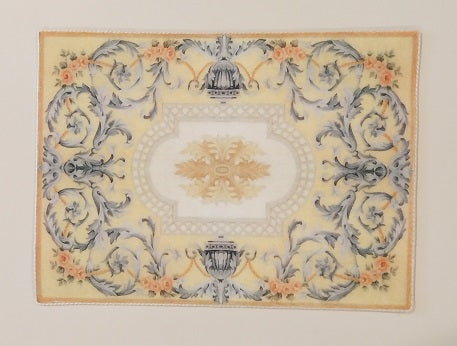Rug, Oriental, Yellow & Blue