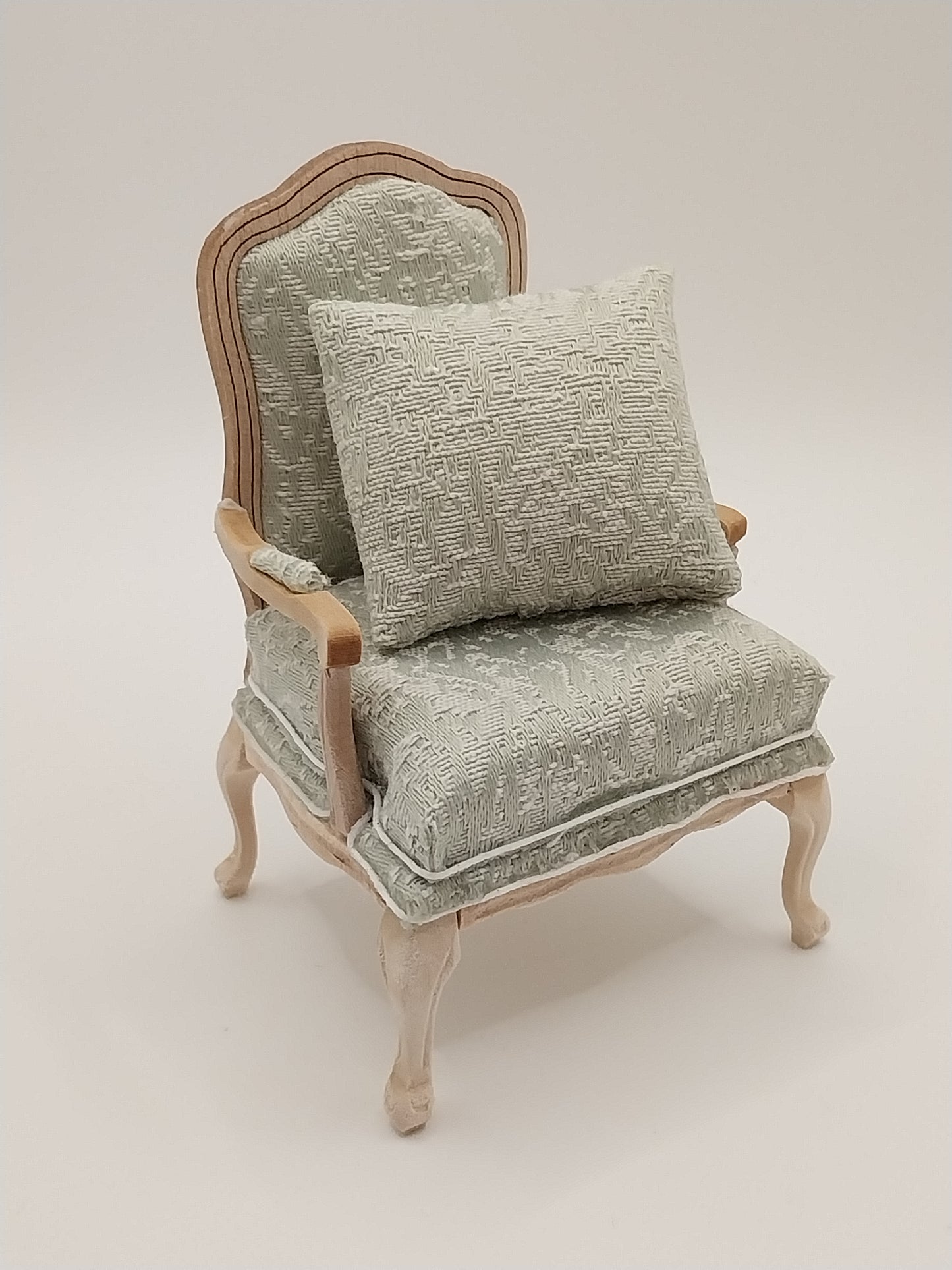 Upholstered Chair, Green, Unfinished