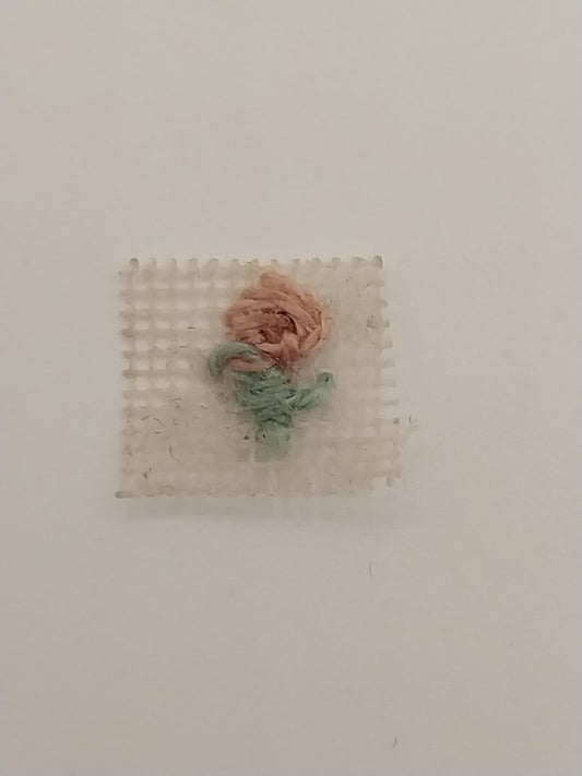 1/2" Scale Needlepoint, Rose
