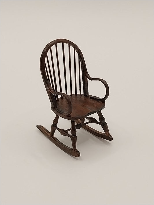 1/2" Scale Windsor Rocking Chair, Walnut