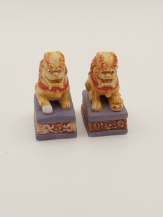 Foo Dog Pair, Tan