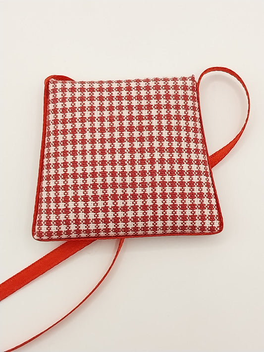 Chair Cushion, Ashley Red Check, 2pc