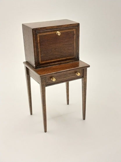 Drop Leaf Desk, Inlaid Wood, WN