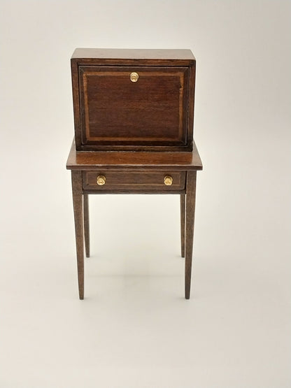 Drop Leaf Desk, Inlaid Wood, WN