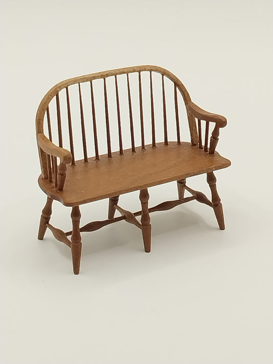 1/2" Scale Windsor Bench, Cherry