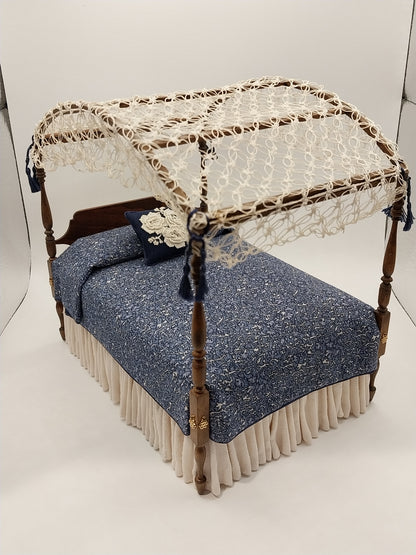 4 Post Canopy Bedroom Set, Dressed, 3pc