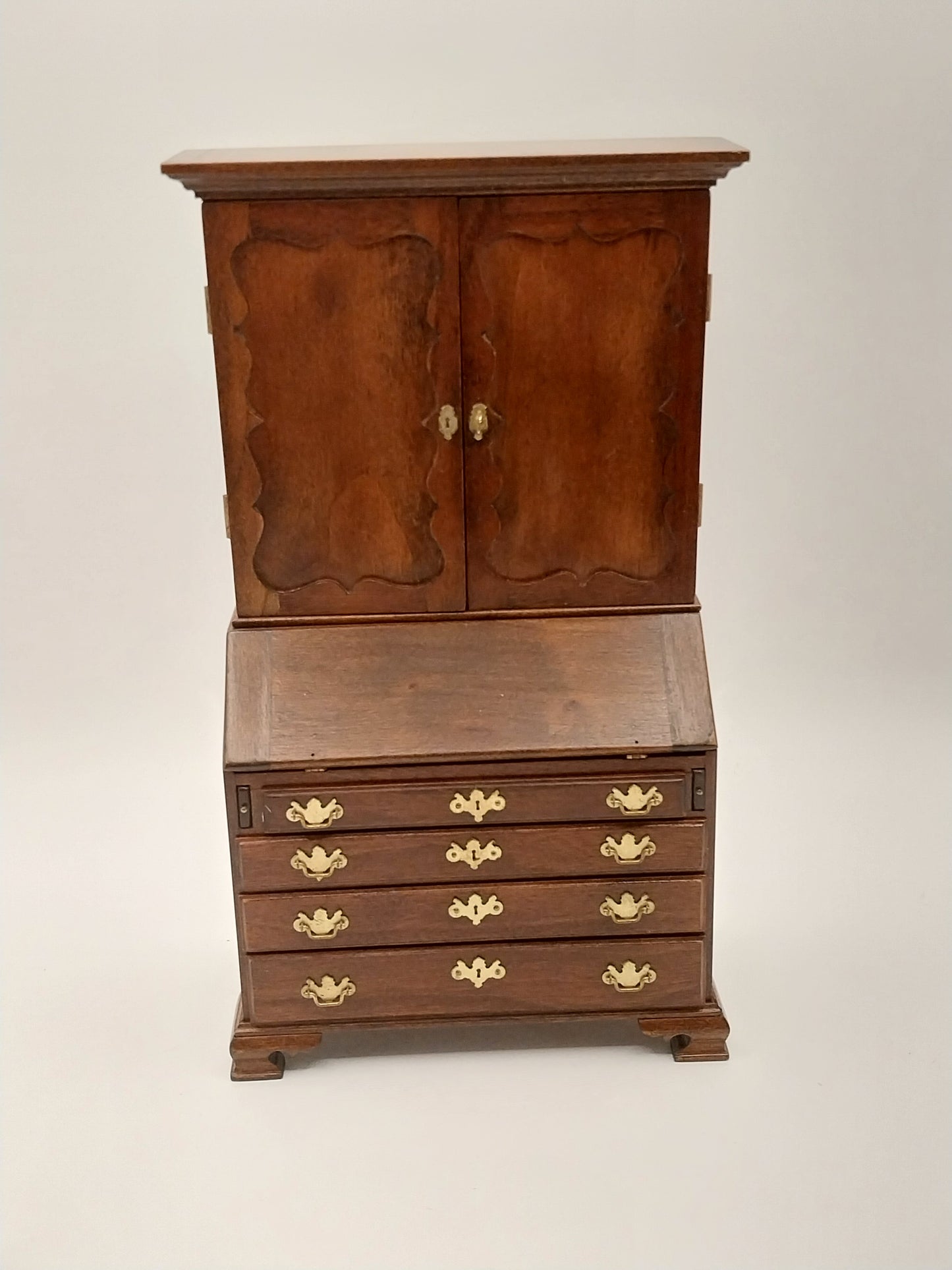 Georgian Style Desk Bookcase, Mohagany