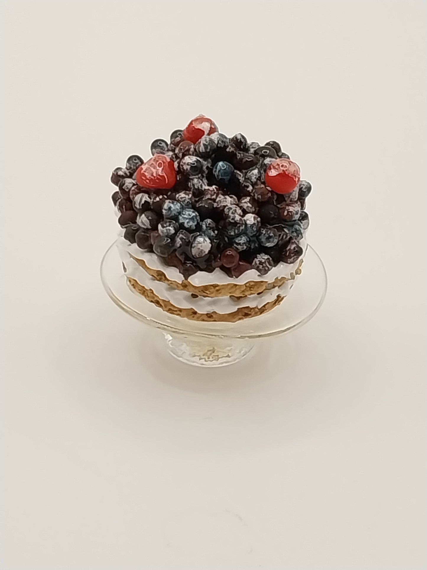 Mixed Berry Cake On Cake Plate