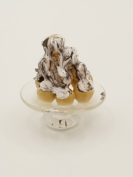 Cream Puffs On Cake Plate