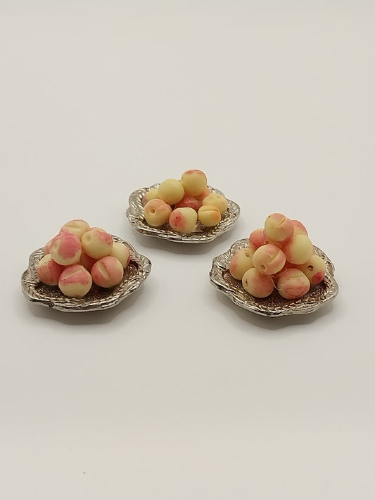 Peaches On Silver Platter, 1pc
