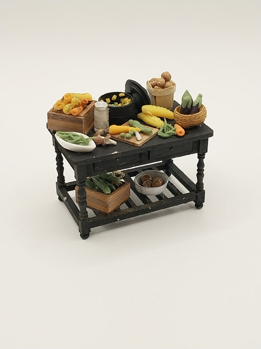 1/2" Scale Vegetable Prep Table