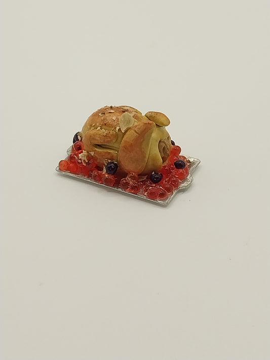 1/2" Scale Turkey With Fruit Garnish