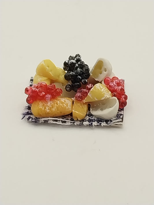 1/2" Scale Assorted Cheese and Fruit Board