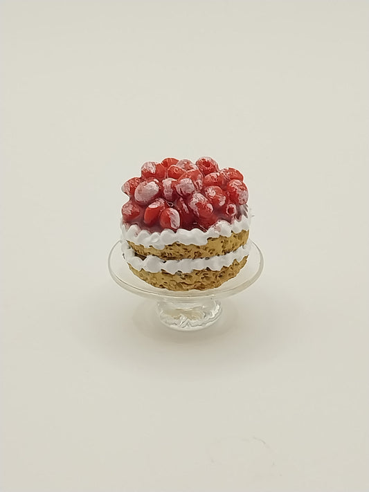 Strawberry Shortcake On Cake Plate