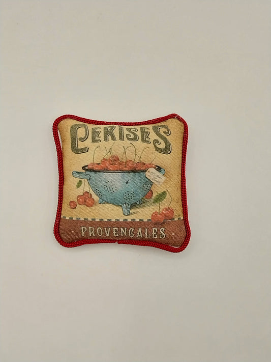 Pillow, French Cherries, Red