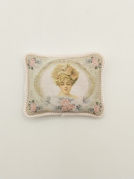Pillow, Victorian, Pink, B