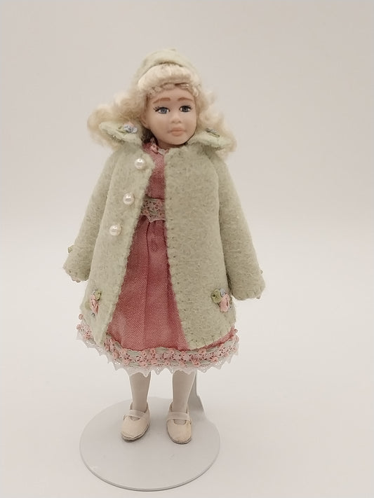 Little Girl Doll, Green Coat