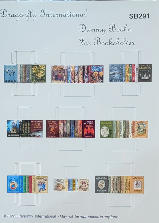 Dummy Books For Bookshelves Cutout Sheet
