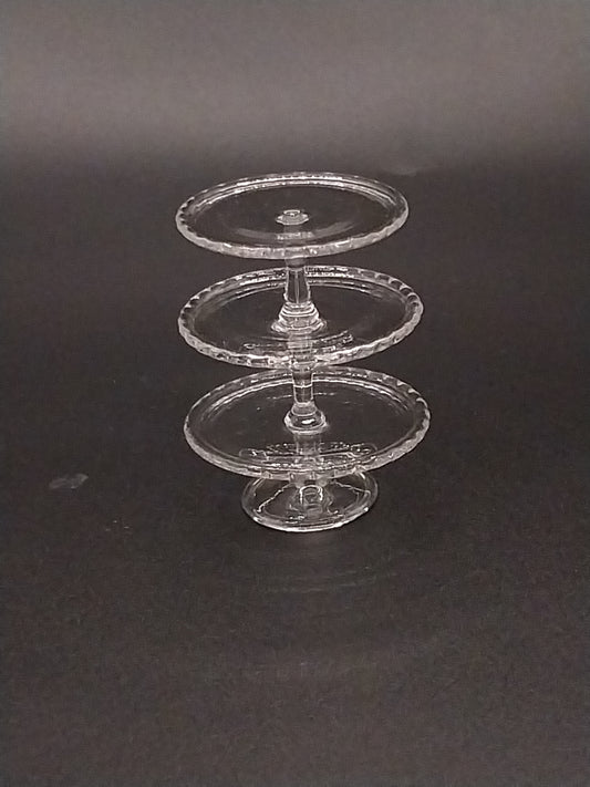 3 Tier Cookie or Tid Bit Stand, Clear