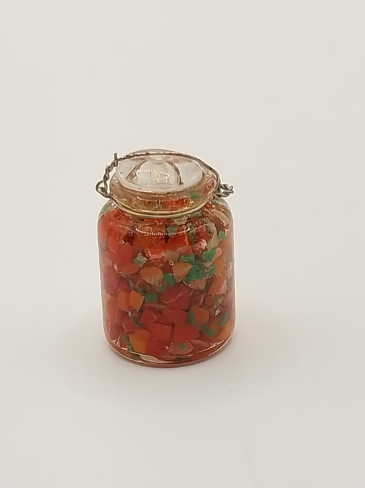 Canned Peppers, Green & Red, Mason Jar