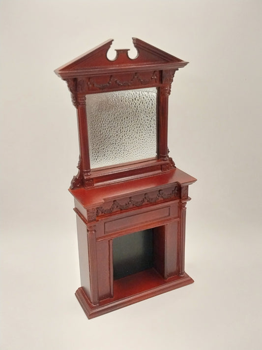 Fireplace, Broken Bonnet, Mahogany