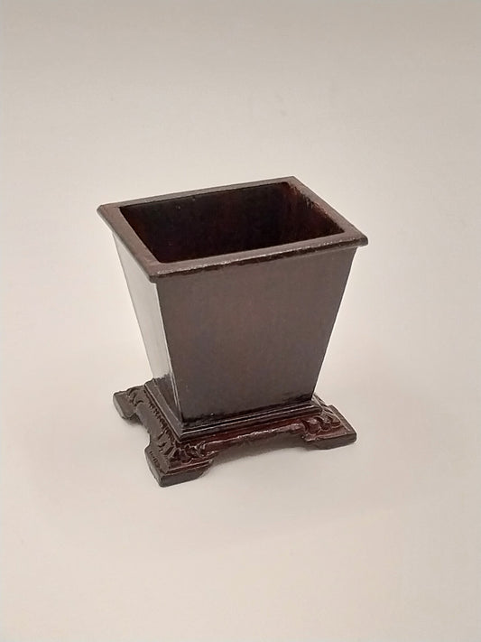 Wastebasket, Mahogany