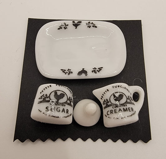 Creamer & Sugar Set,White