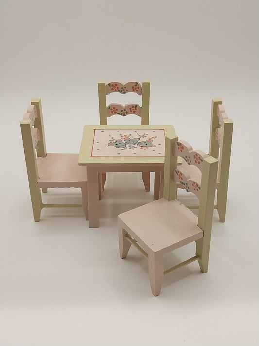 Child Table & 4 Chairs, Handpainted