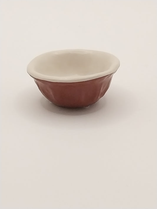 Mixing Bowl, Brown & White