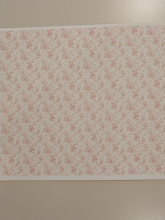 Vintage Rose Swag, Pink, Pink Vine, No Border