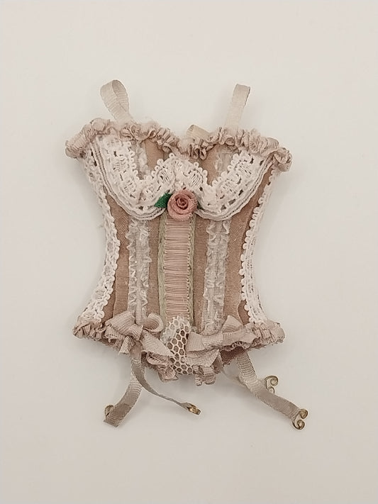 Silk Corset, Mauve & Lavender