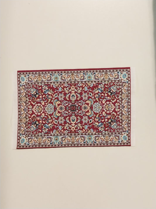 Rug, Oriental, Burgundy, Blue, Yellow