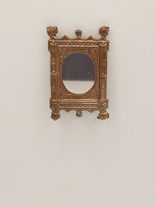 Ornate Antique Gold Mirror, Small