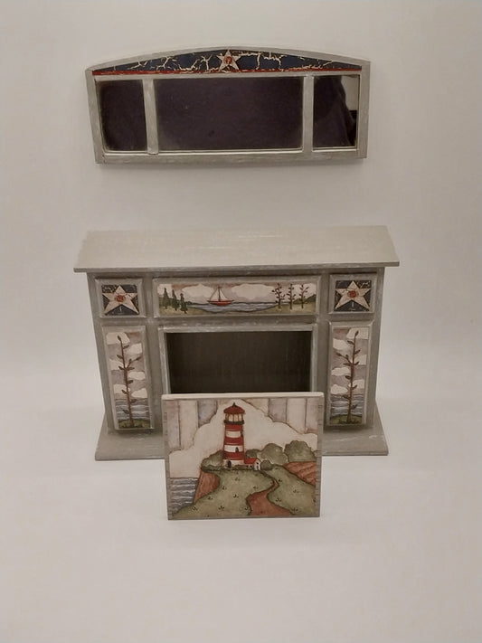 Liberty Bay Fireplace Set, 3pc