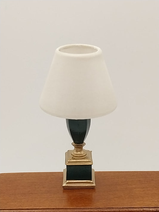 Traditional Table Lamp, Green & Gold