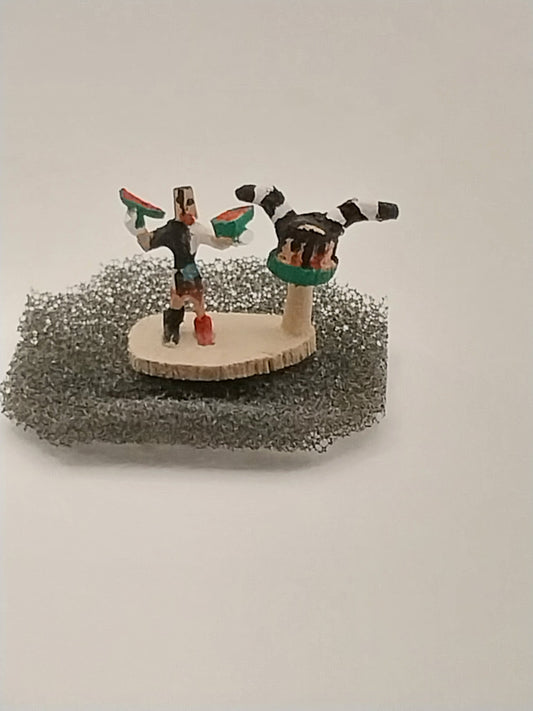 Kachina Doll, Clown Dancer With Mask, Micro Mini