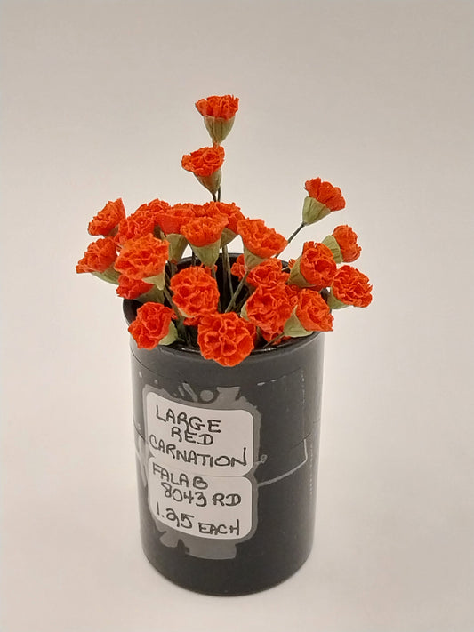 Carnation Flower Stem, Red, 1pc