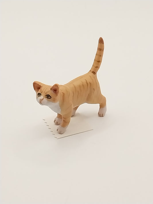 Standing Cat With Tail Up, Orange