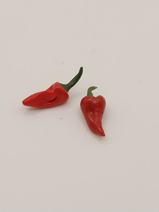 Chile Peppers, Red, 2pc